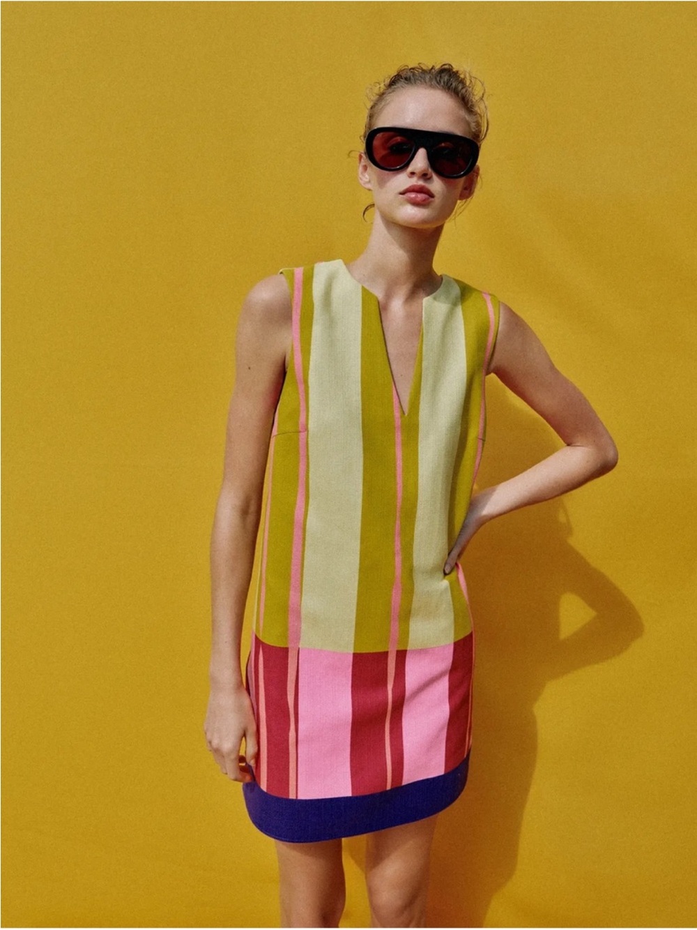 Zara SHORT STRIPED DRESS